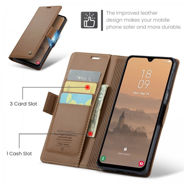 CaseMe Samsung Galaxy A17 suojakotelo 023-sarja Ruskea