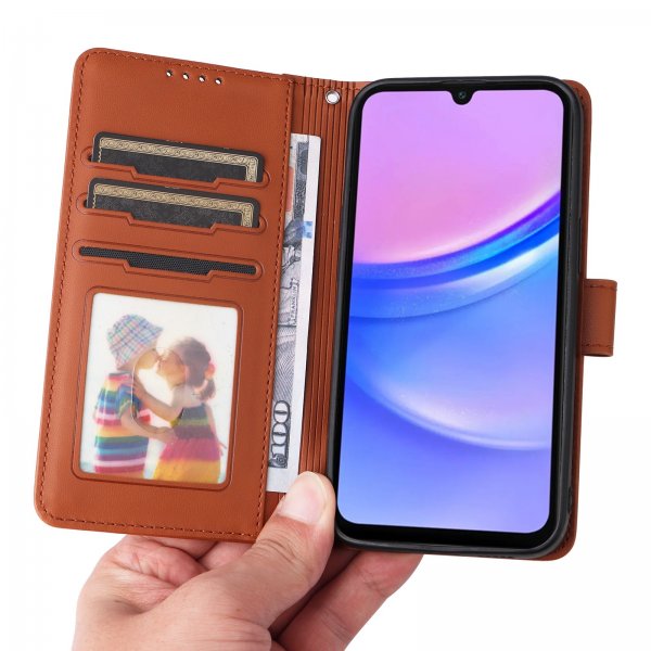 Betopnice Samsung Galaxy A17 Kotelo irrotettavalla kuorella 005 Ruskea