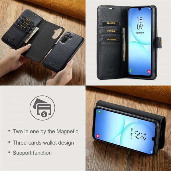 Dg.Ming Samsung Galaxy A17 Kotelo irrotettavalla kuorella Musta