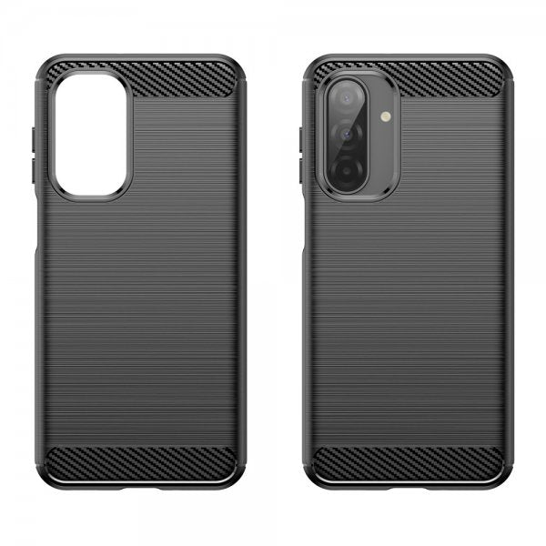 Samsung Galaxy A17 Kuoret Harjattu Hiilikuitukuviointi Musta