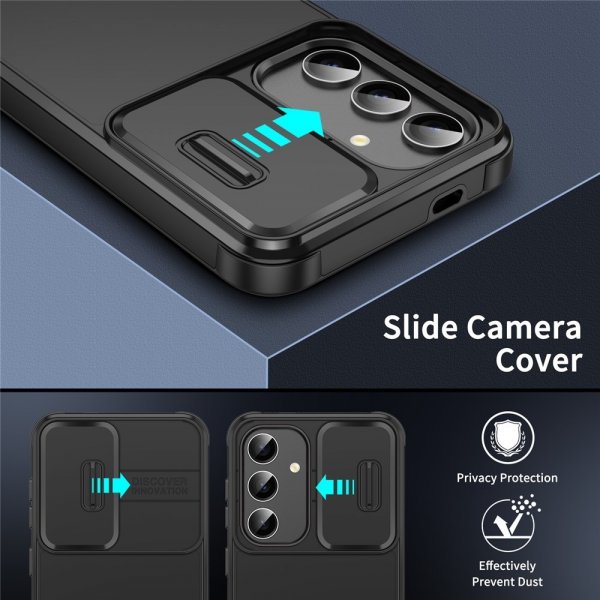 Samsung Galaxy A17 Kuori Camera Slide Musta