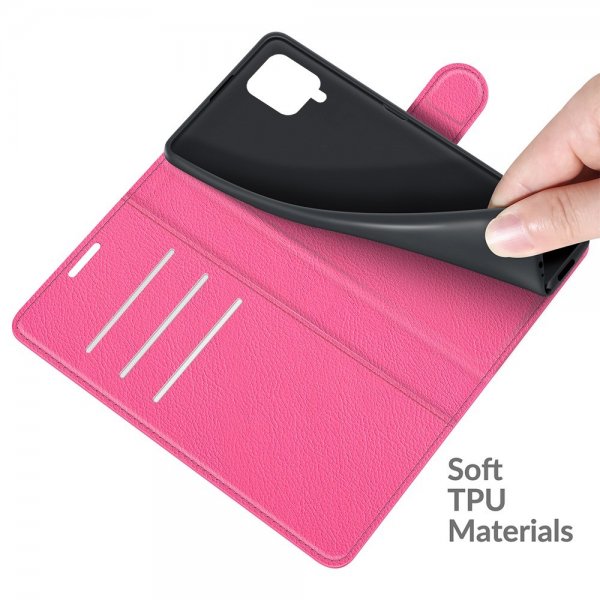 Samsung Galaxy A22 4G Litchi Magenta -kotelo
