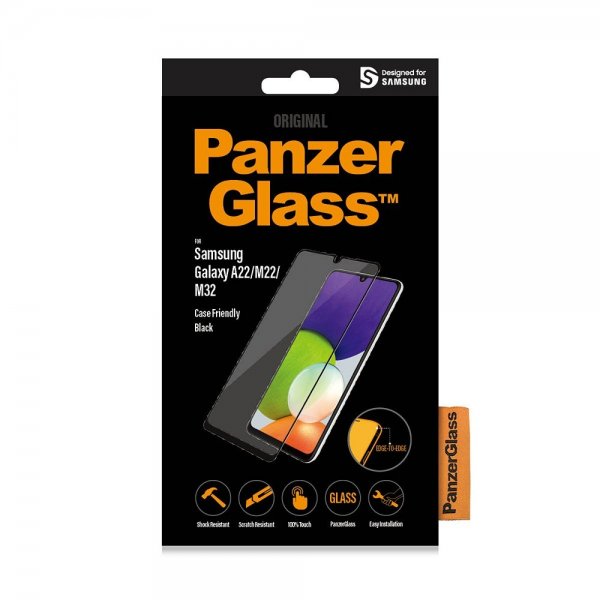 PanzerGlass Samsung Galaxy A22 4G -näytönsuoja Edge-to-Edge Case Friendly