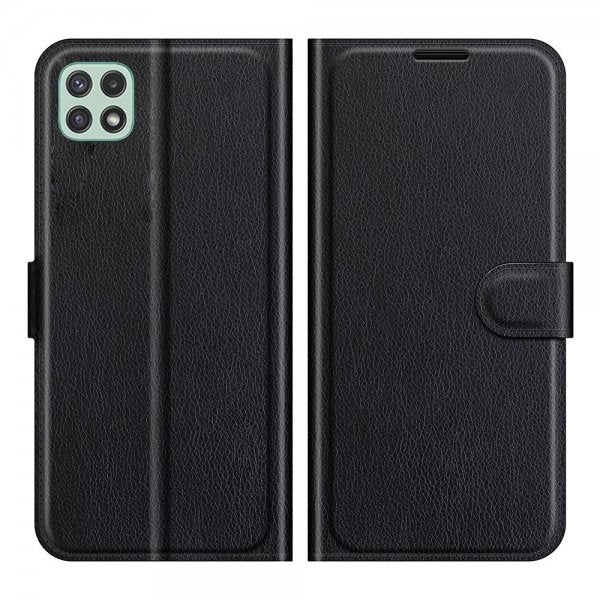 Samsung Galaxy A22 5G Litsi-kuvioinen suojakotelo, musta