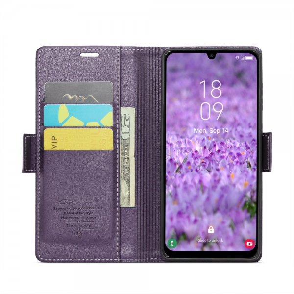 CaseMe Samsung Galaxy A25 -kotelo 023-sarja violetti
