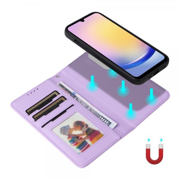 Betopnice Samsung Galaxy A25 -kotelo irrotettavalla kuorella 005 Violetti