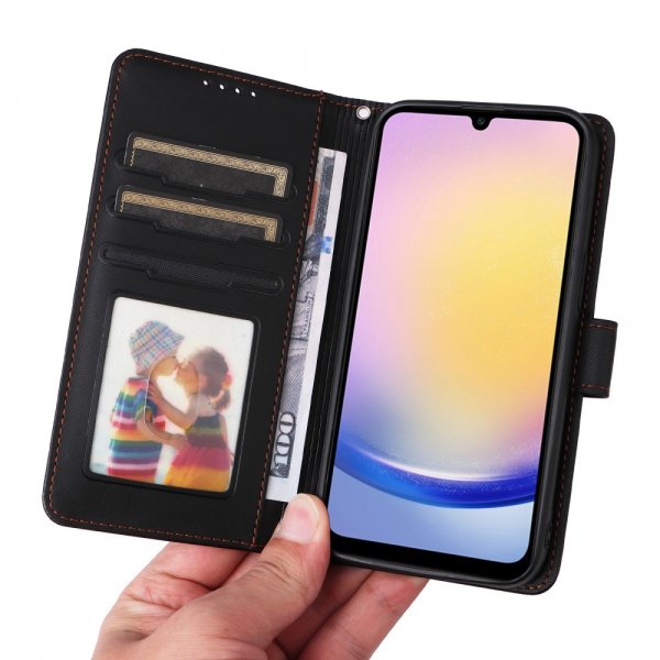 Betopnice Samsung Galaxy A25 -kotelo irrotettavalla kuorella 005 Musta