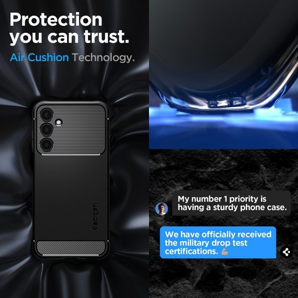 Spigen Samsung Galaxy A25 -suojakuori Rugged Armor Matte Black