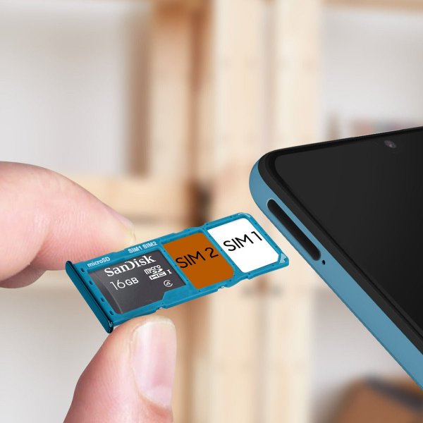 Samsung Galaxy A32 4G SIM-korttipidike - Sininen