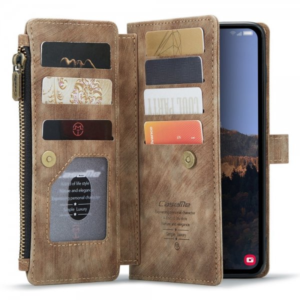 CaseMe Samsung Galaxy A34 5G -suojakotelo C30 Series, ruskea