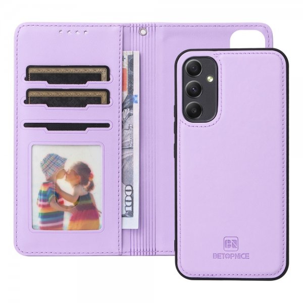 Betopnice Samsung Galaxy A34 5G -kotelo irrotettavalla kuorella 005 Violetti