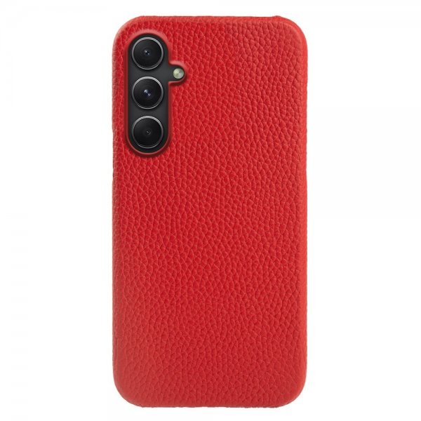 Samsung Galaxy A34 5G Kuori Aitoa Nahkaa Punainen