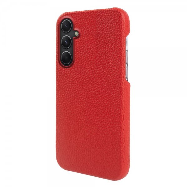 Samsung Galaxy A34 5G Kuori Aitoa Nahkaa Punainen
