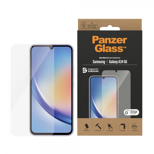 PanzerGlass Samsung Galaxy A34 5G Näytönsuoja Ultra-Wide Fit