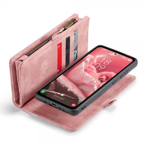 CaseMe Samsung Galaxy A35 -kotelo 008 Series, irrotettava kuori, vaaleanpunainen
