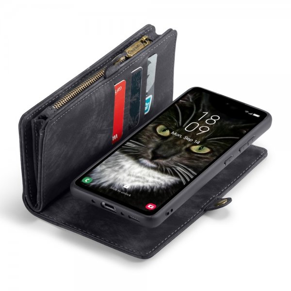CaseMe Samsung Galaxy A35 -kotelo 008 Series, irrotettava kuori, musta