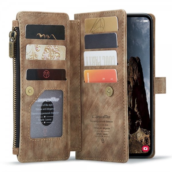 CaseMe Samsung Galaxy A35 suojakuori C30-sarja, ruskea