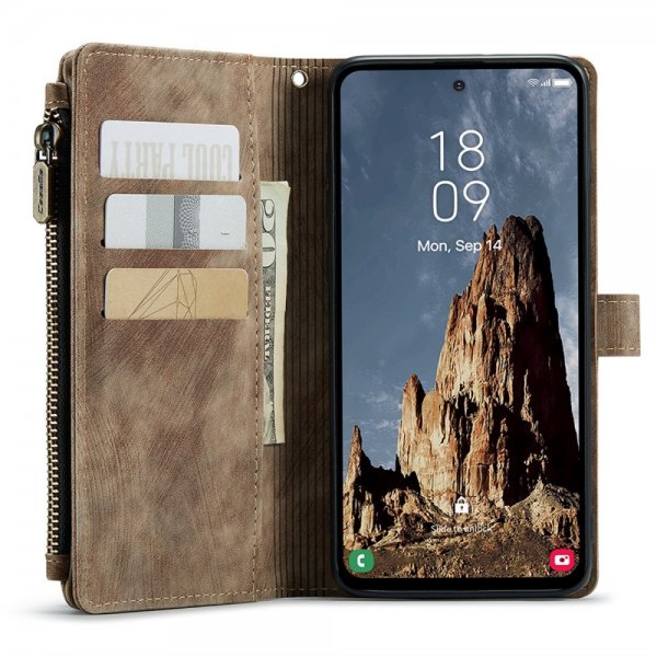 CaseMe Samsung Galaxy A35 suojakuori C30-sarja, ruskea