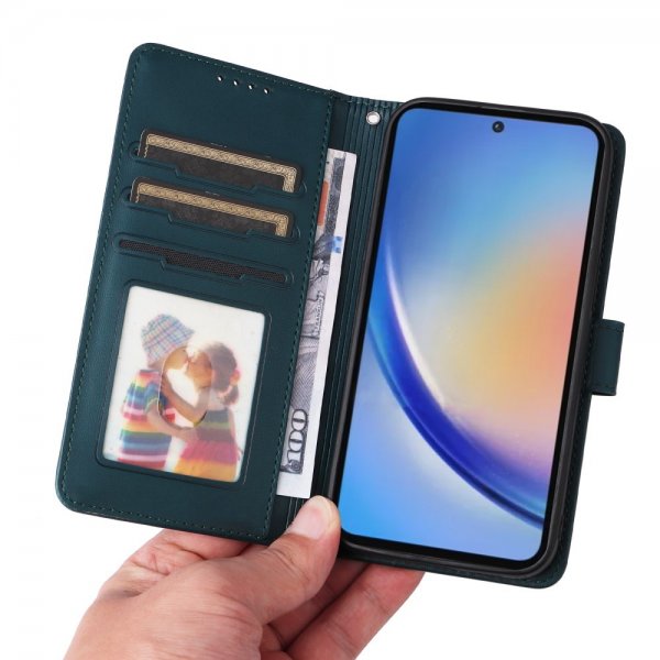 Betopnice Samsung Galaxy A35 -kotelo irrotettavalla kuorella 005 Sininen