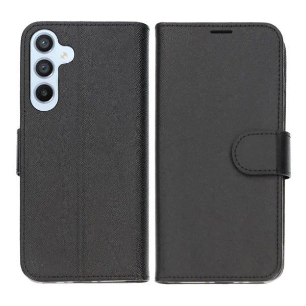Samsung Galaxy A35 -suojakotelo jalustalla, musta
