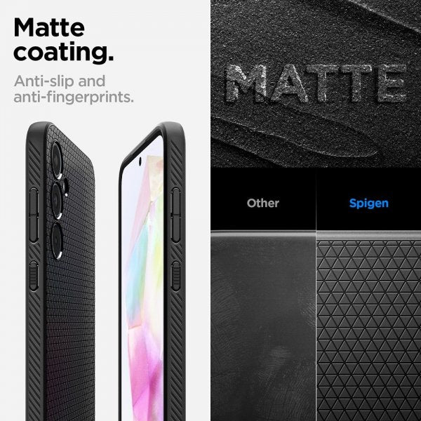 Spigen Samsung Galaxy A35 -suojakuori Liquid Air Matte Black