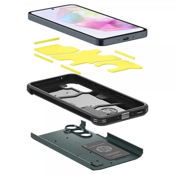 Spigen Samsung Galaxy A35 -suojakuori, Tough Armor, Abyss Green