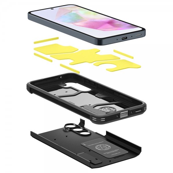 Spigen Samsung Galaxy A35 -suojakuori Tough Armor, musta