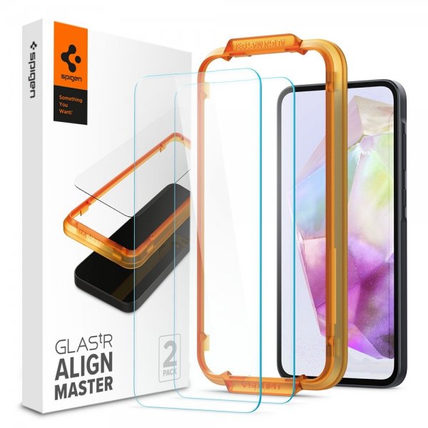 Spigen Samsung Galaxy A35 -näytönsuoja GLAS.tR ALIGNmaster 2 kpl