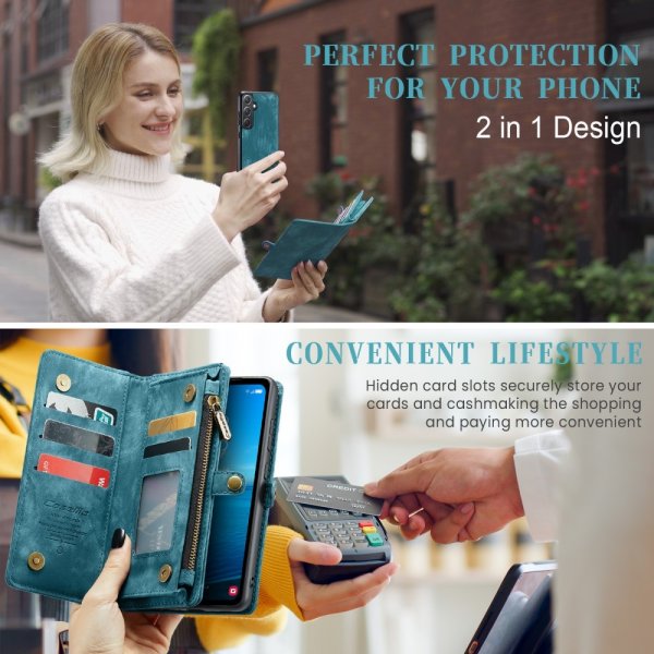 CaseMe Samsung Galaxy A36 -kotelo 008 Series irrotettava kuori, sininen