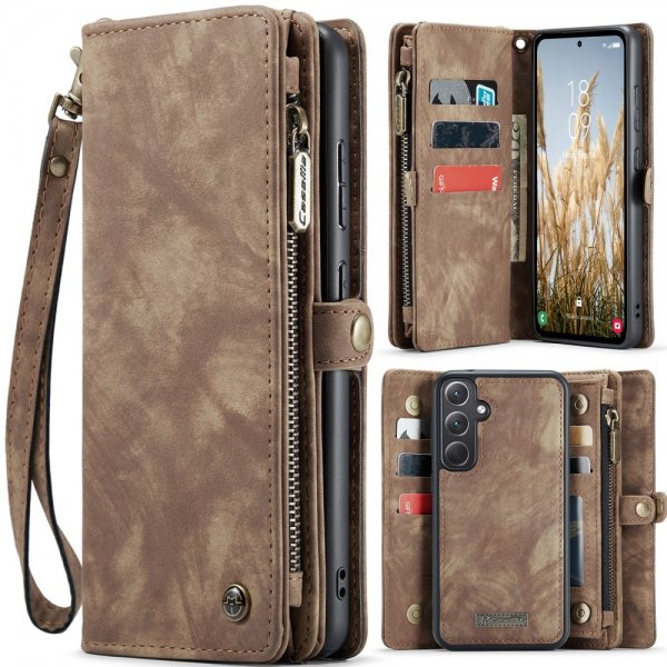 CaseMe Samsung Galaxy A36 -kotelo 008 Series irrotettava kuori ruskea