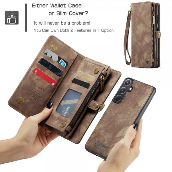 CaseMe Samsung Galaxy A36 -kotelo 008 Series irrotettava kuori ruskea