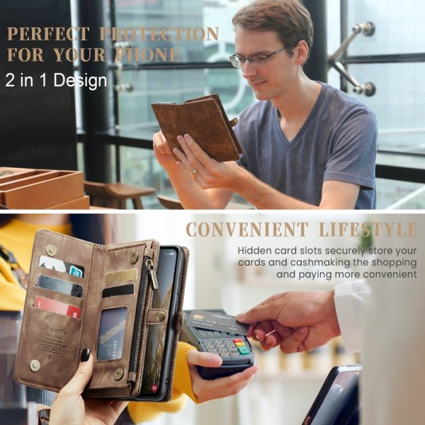 CaseMe Samsung Galaxy A36 -kotelo 008 Series irrotettava kuori ruskea