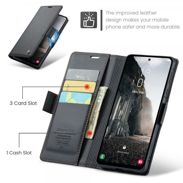 CaseMe Samsung Galaxy A36 suojakotelo 023-sarja musta