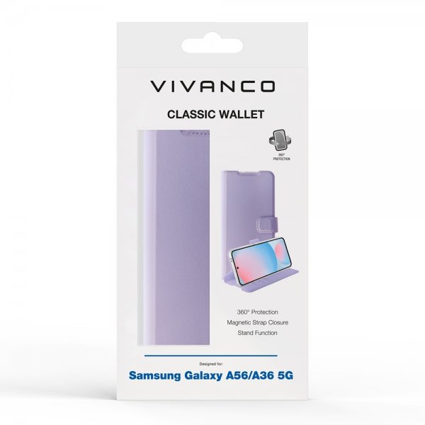 Vivanco Samsung Galaxy A36/Galaxy A56 Kotelo Classic Wallet Laventeli