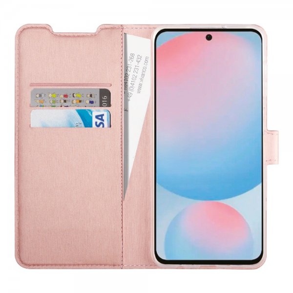 Vivanco Samsung Galaxy A36/Galaxy A56 Kotelo Classic Wallet Ruusukulta