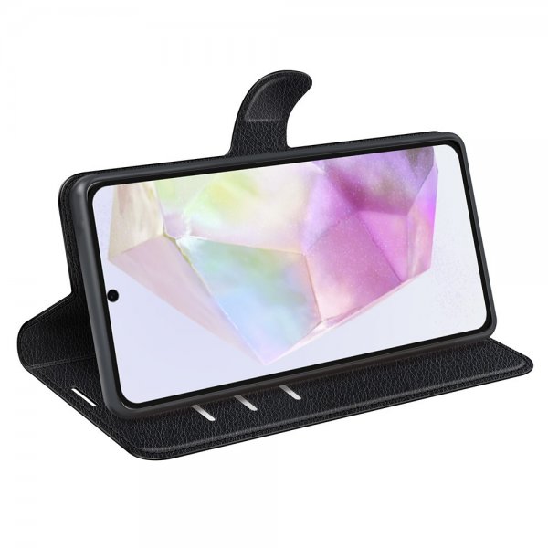 Samsung Galaxy A36/Galaxy A56 Kotelo Litsi Musta