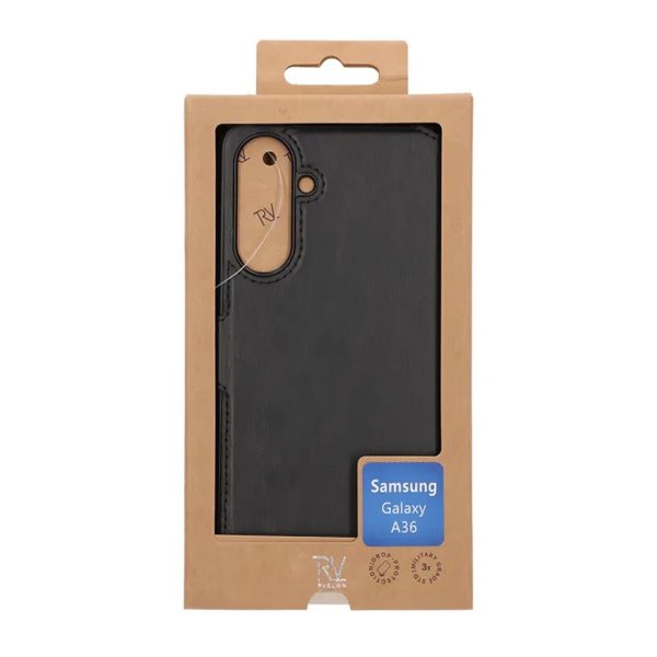 Rvelon Samsung Galaxy A36 Kotelo 4 Korttipaikkaa Musta