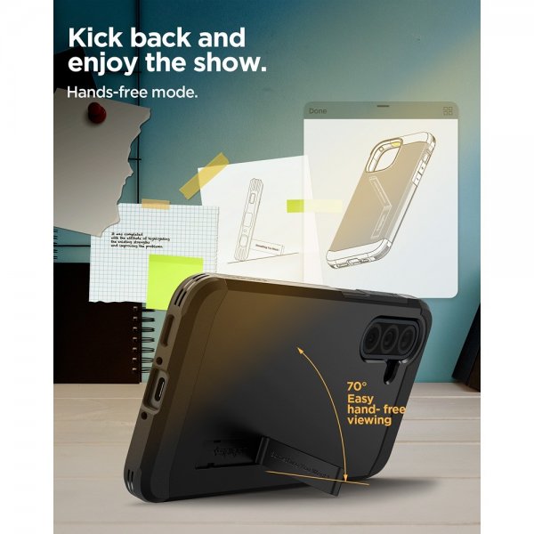 Spigen Samsung Galaxy A36 Kuori Tough Armor Musta
