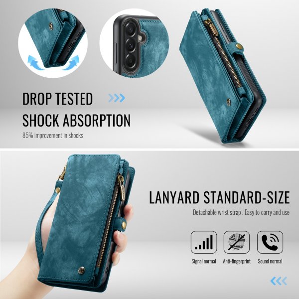 CaseMe Samsung Galaxy A37 -suojakotelo 008 Series, irrotettava kuori, sininen