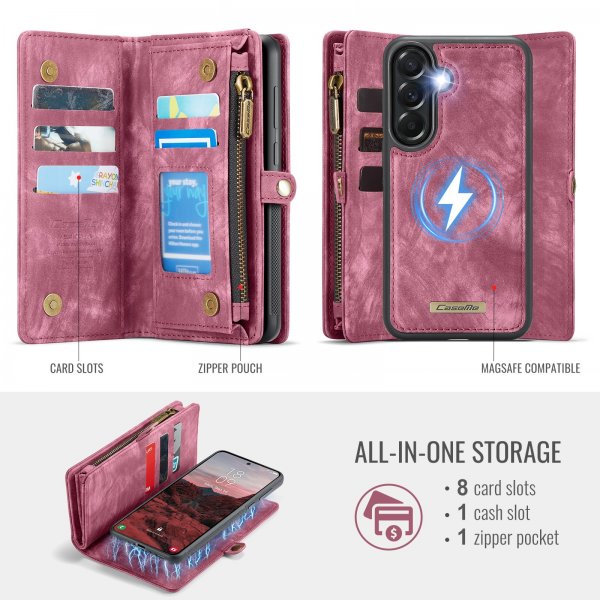 CaseMe Samsung Galaxy A37 -suojakotelo 008 Series Irrotettava kuori, punainen