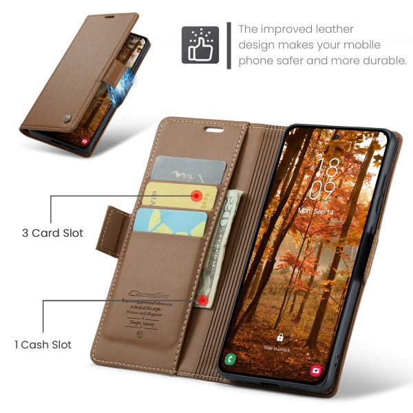 CaseMe Samsung Galaxy A37 -suojakuori 023-sarja Ruskea