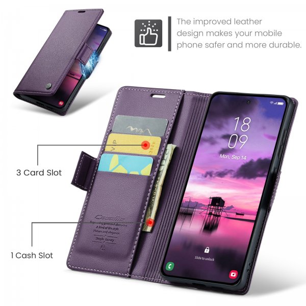 CaseMe Samsung Galaxy A37 -suojakotelo, 023 Series, violetti
