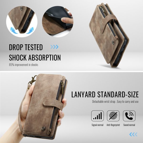 CaseMe Samsung Galaxy A37 -suojakotelo C30 Series, ruskea