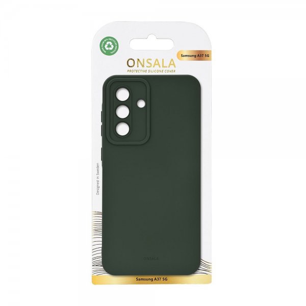 Onsala Samsung Galaxy A37 -silikonikuori, oliivinvihreä