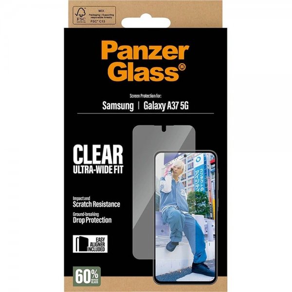 PanzerGlass Samsung Galaxy A37 -näytönsuoja Ultra-Wide Fit EasyAligner