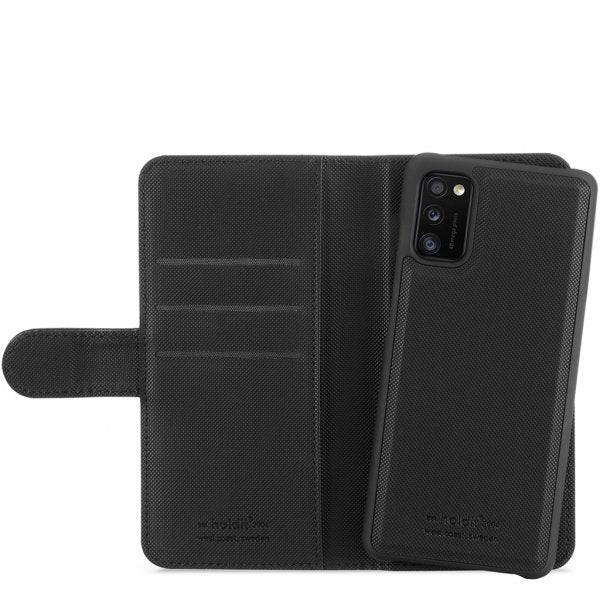 holdit Samsung Galaxy A41 -lompakkokotelo, magneettikiinnitys, musta
