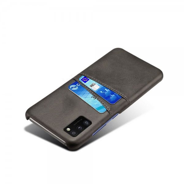 Samsung Galaxy A41 Kuori, jossa kaksi korttipaikkaa, musta