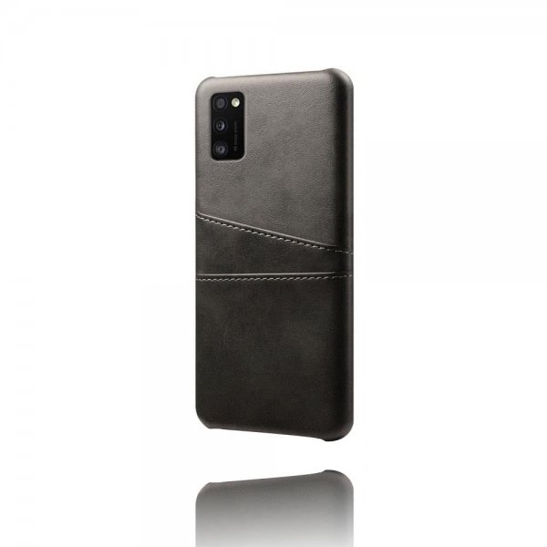 Samsung Galaxy A41 Kuori, jossa kaksi korttipaikkaa, musta