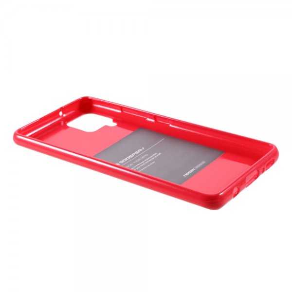 Mercury Samsung Galaxy A42 5G -suojakuori, Jelly Glitter, punainen