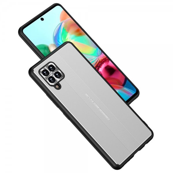 Samsung Galaxy A42 5G Kuori Metallilevyllä Hopea
